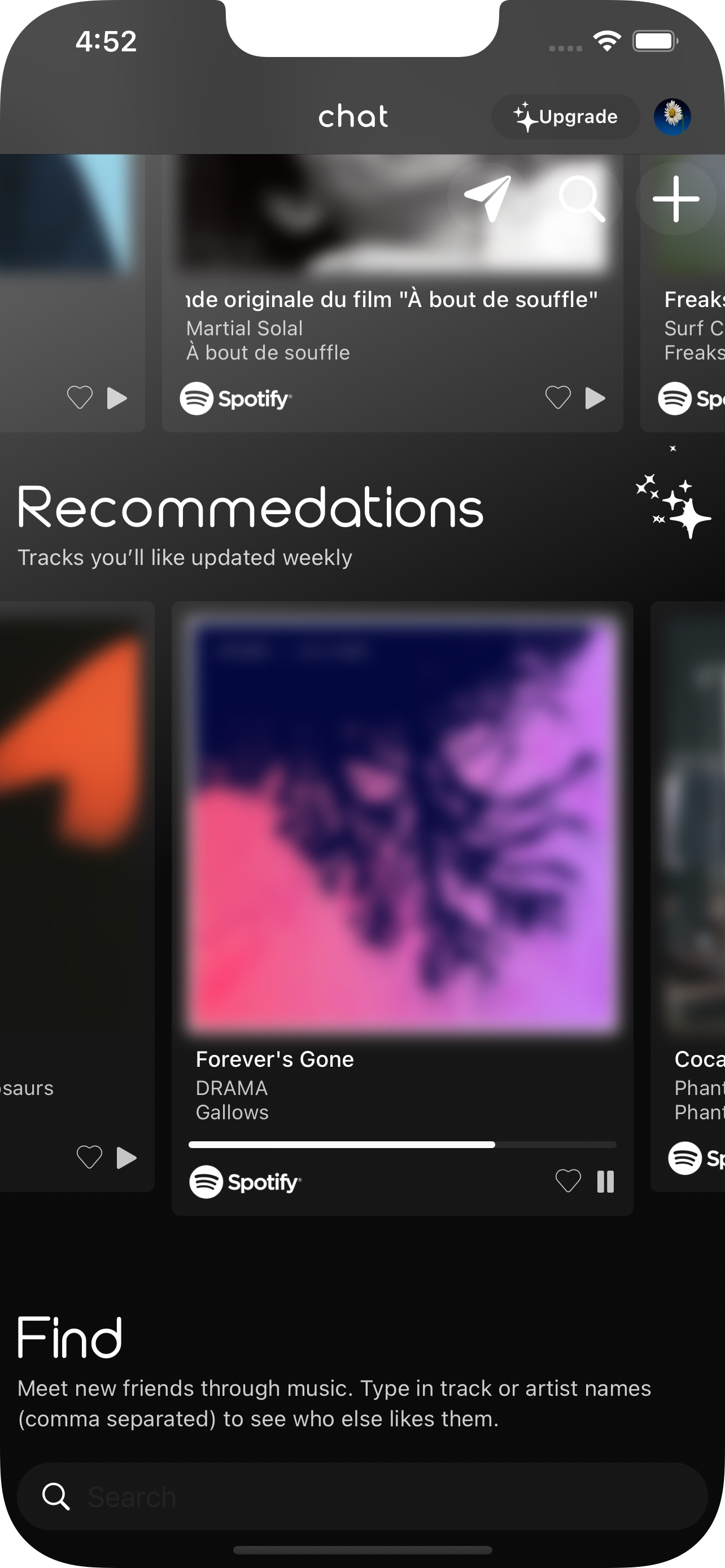 Recommendations Screen